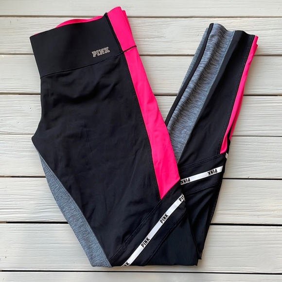 VS PINK Ultimate Leggings Black Pink Grey size XS - Picture 1 of 5